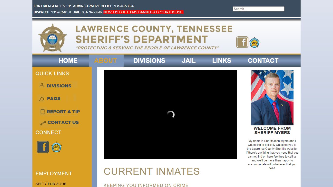 CURRENT INMATES - Lawrence County, Tennessee Sheriff's ...