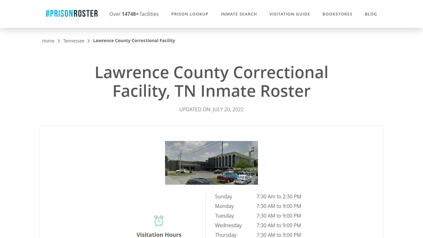 Lawrence County Correctional Facility, TN Inmate Roster